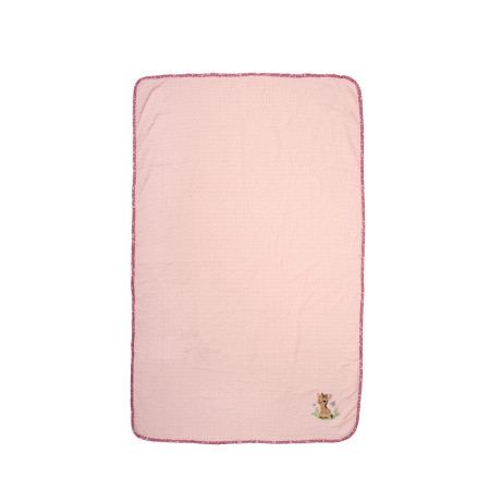 Κουβέρτα Πικέ Με Κέντημα bebe Giraffe 171 100X160 Pink 100% Cotton