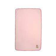 Κουβέρτα Πικέ Με Κέντημα bebe Giraffe 171 80X110 Pink 100% Cotton