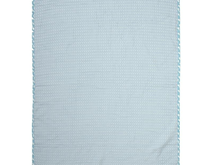 Κουβέρτα Πικέ Με Κέντημα bebe Stork 191 80X110 Sky Blue 100% Cotton