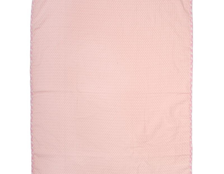 Κουβέρτα Πικέ Με Κέντημα bebe Stork 192 100X160 Pink 100% Cotton