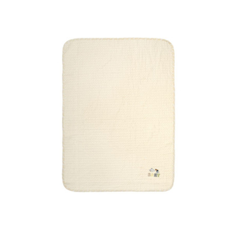 Κουβέρτα Πικέ Με Κέντημα bebe Stork 194 100X160 Ecru-Yellow 100% Cotton