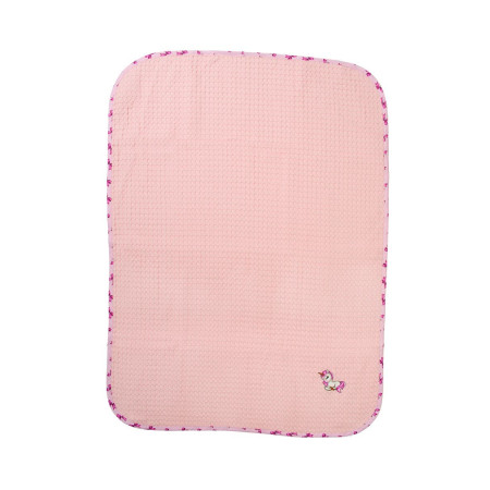 Κουβέρτα Πικέ Με Κέντημα bebe Unicorn 187 80X110 Pink 100% Cotton