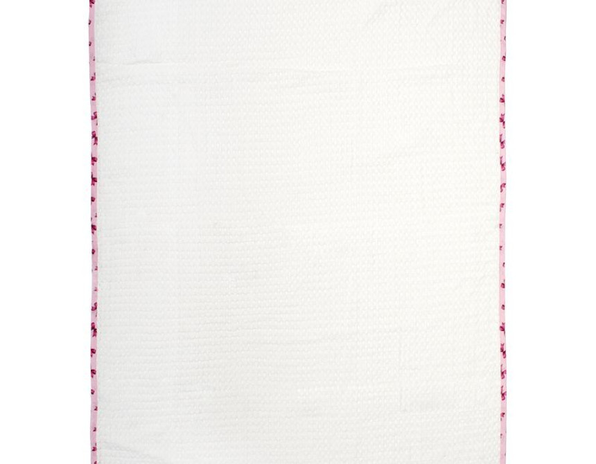 Κουβέρτα Πικέ Με Κέντημα bebe Unicorn 188 80X110 White-Pink 100% Cotton