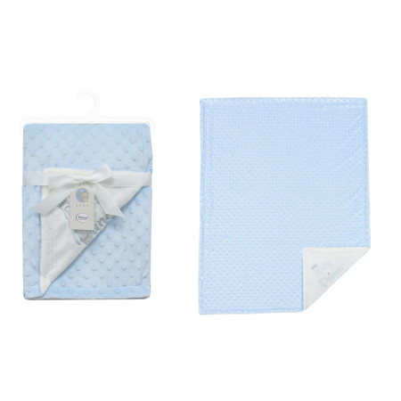 Κουβέρτα Minky Bubble bebe 420 gr/m² Prince 33 75X100 Sky Blue 100% Polyester