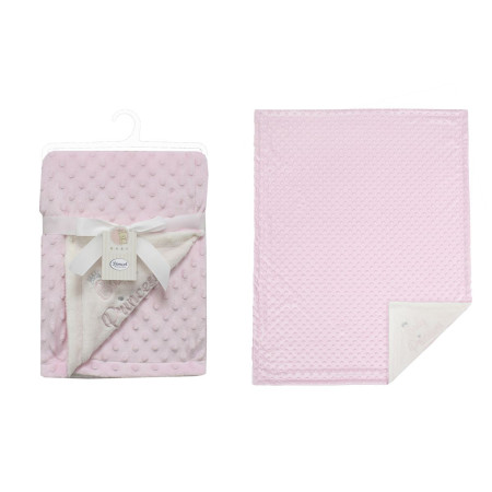Κουβέρτα Minky Bubble bebe 420 gr/m² Princess 34 75X100 Pink 100% Polyester