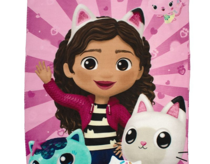 Κουβέρτα Fleece DreamWorks Gabby's Dollhouse 30 100X140 Pink 100% Polyester