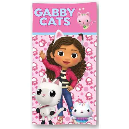 Πετσέτα Θαλάσσης Quick Dry DreamWorks Gabby's Dollhouse 113 70X140 Pink 100% Microfiber