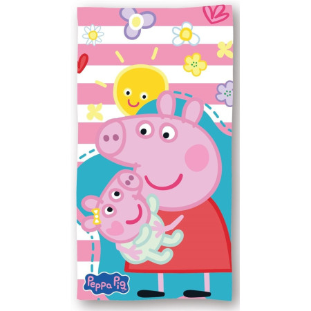 Πετσέτα Θαλάσσης Quick Dry Hasbro Peppa Pig 821 70X140 White-Pink 100% Microfiber