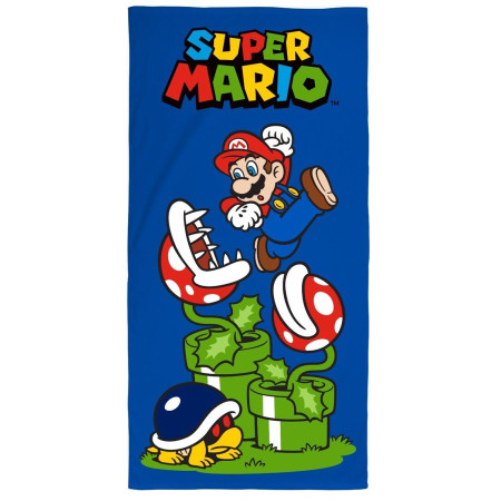 Πετσέτα Θαλάσσης Quick Dry Nintendo Super Mario 167 70X140 Dark Blue 100% Microfiber