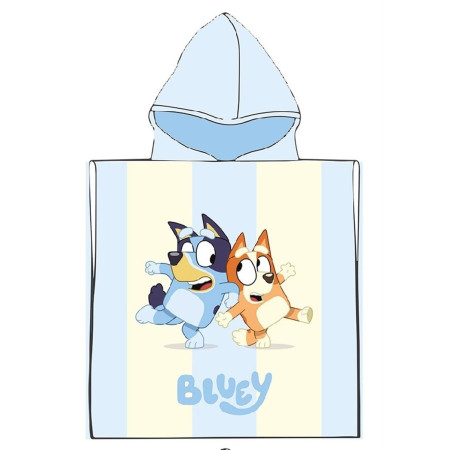 Πόντσο Θαλάσσης Quick Dry BBC Studios Bluey 182 50X100 Ice Blue 100% Microfiber