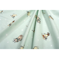 Πάνα Χασέ bebe Bear's Playtime 593 80X80 Mint 100% Cotton