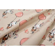 Πάνα Χασέ bebe Floating Bunny 714 80X80 Beige-Salmon 100% Cotton