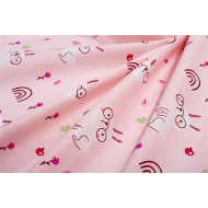 Πάνα Χασέ bebe Rabbit Garden 585 80X80 Pink 100% Cotton