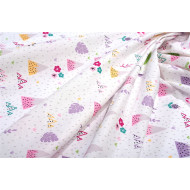 Πάνα Χασέ bebe Whimsical Mountainside 587 80X80 White-Pastel Lilac 100% Cotton