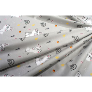 Πάνα Χασέ bebe Rabbit Garden 586 80X80 Grey 100% Cotton