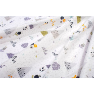 Πάνα Χασέ bebe Whimsical Mountainside 588 80X80 White-Grey 100% Cotton