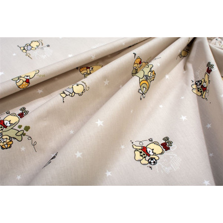 Σεντονάκι Λίκνου bebe Bear's Playtime 592 80X110 Beige 100% Cotton