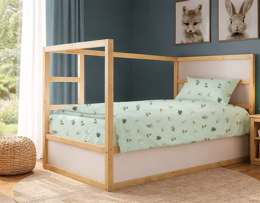 Σεντόνια Εμπριμέ Σετ 3 τεμ kids Bear's Playtime 593 160X240 Mint 100% Cotton
