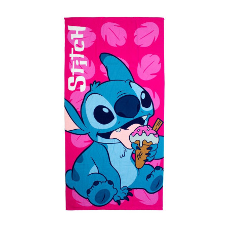 Πετσέτα Θαλάσσης Quick Dry Disney Home Lilo & Stitch 118 70X140 Fuchsia 100% Microfiber