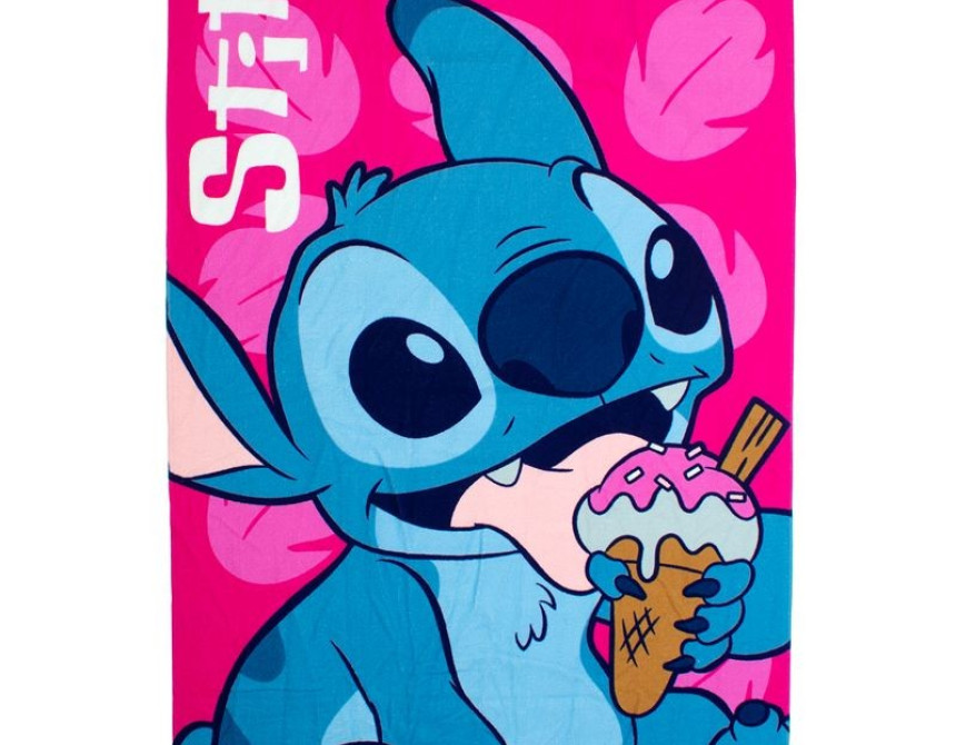 Πετσέτα Θαλάσσης Quick Dry Disney Home Lilo & Stitch 118 70X140 Fuchsia 100% Microfiber