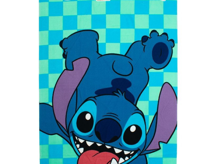 Πετσέτα Θαλάσσης Quick Dry Disney Home Lilo & Stitch 186 70X140 Aqua-Sky Blue 100% Microfiber