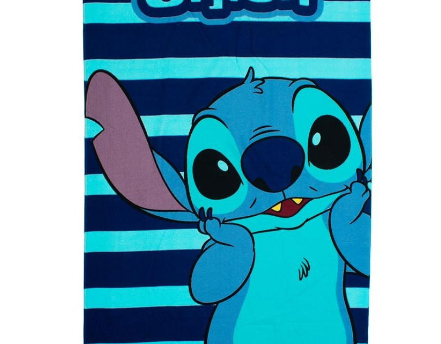 Πετσέτα Θαλάσσης Quick Dry Disney Home Lilo & Stitch 187 70X140 Dark Blue 100% Microfiber