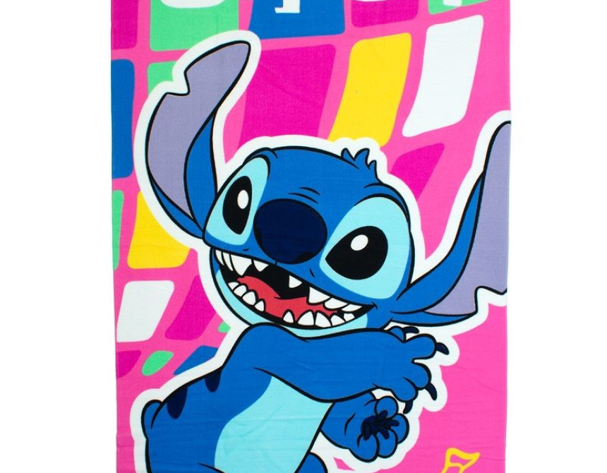 Πετσέτα Θαλάσσης Quick Dry Disney Home Lilo & Stitch 188 70X140 Pink 100% Microfiber