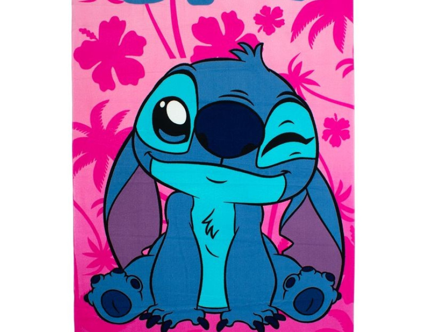Πετσέτα Θαλάσσης Quick Dry Disney Home Lilo & Stitch 189 70X140 Pink 100% Microfiber