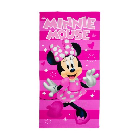 Πετσέτα Θαλάσσης Quick Dry Disney Home Minnie 181 70X140 Fuchsia-Pink 100% Microfiber
