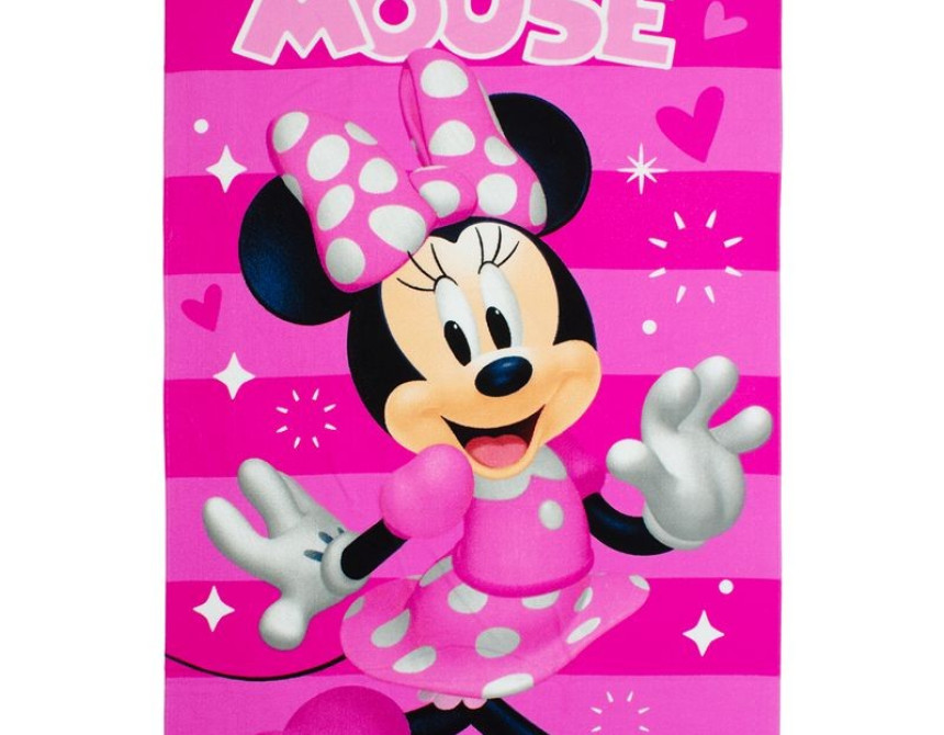 Πετσέτα Θαλάσσης Quick Dry Disney Home Minnie 181 70X140 Fuchsia-Pink 100% Microfiber