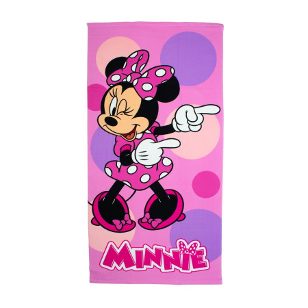Πετσέτα Θαλάσσης Quick Dry Disney Home Minnie 182 70X140 Pastel Lilac 100% Microfiber