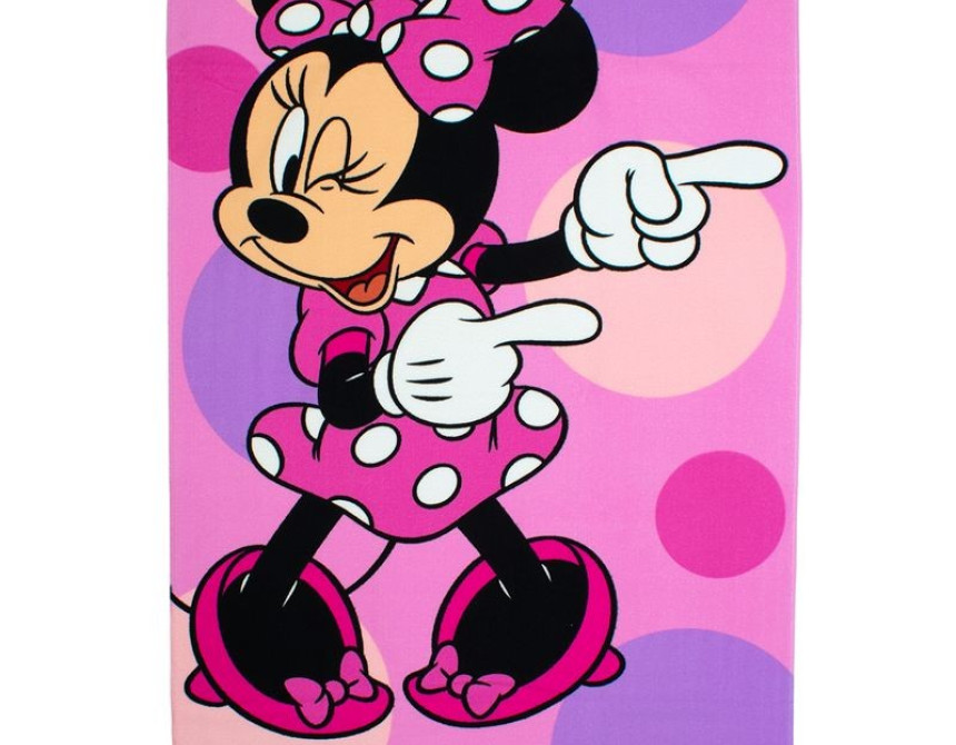 Πετσέτα Θαλάσσης Quick Dry Disney Home Minnie 182 70X140 Pastel Lilac 100% Microfiber
