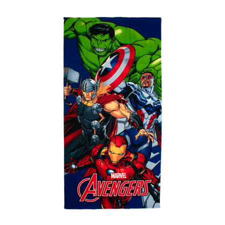 Πετσέτα Θαλάσσης Quick Dry Marvel Avengers 670 70X140 Blue 100% Microfiber