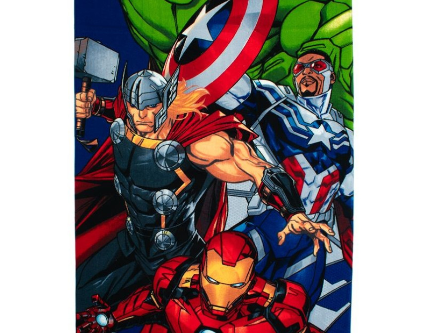 Πετσέτα Θαλάσσης Quick Dry Marvel Avengers 670 70X140 Blue 100% Microfiber
