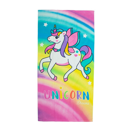 Πετσέτα Θαλάσσης Quick Dry Unicorn 458 70X140 Multi 100% Microfiber