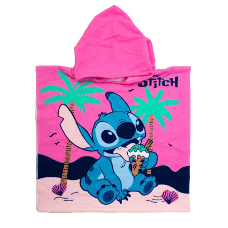Πόντσο Θαλάσσης Quick Dry Disney Home Lilo & Stitch 195 50X100 Baby Pink 100% Microfiber