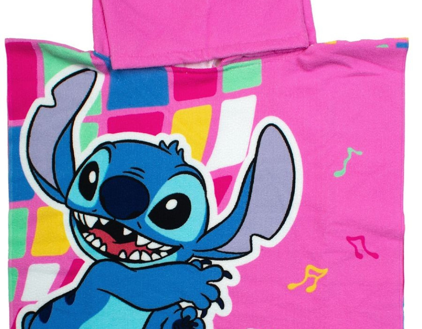 Πόντσο Θαλάσσης Quick Dry Disney Home Lilo & Stitch 275 50X100 Pink 100% Microfiber