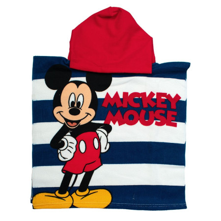 Πόντσο Θαλάσσης Quick Dry Disney Home Mickey 193 50X100 White-Dark Blue 100% Microfiber