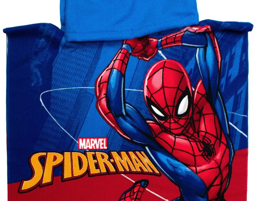 Πόντσο Θαλάσσης Quick Dry Marvel Spider-Man 197 50X100 Blue 100% Microfiber
