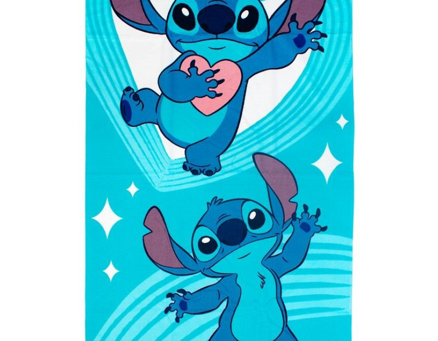 Πετσέτα Θαλάσσης Quick Dry Disney Home Lilo & Stitch 545 70X140 Sky Blue 100% Microfiber