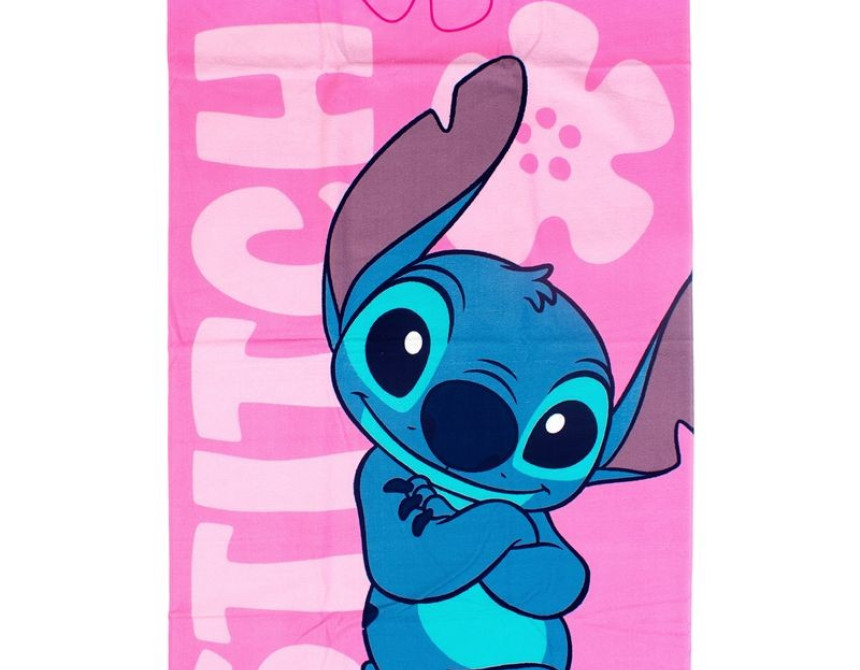 Πετσέτα Θαλάσσης Quick Dry Disney Home Lilo & Stitch 548 70X140 Pale Pink 100% Microfiber