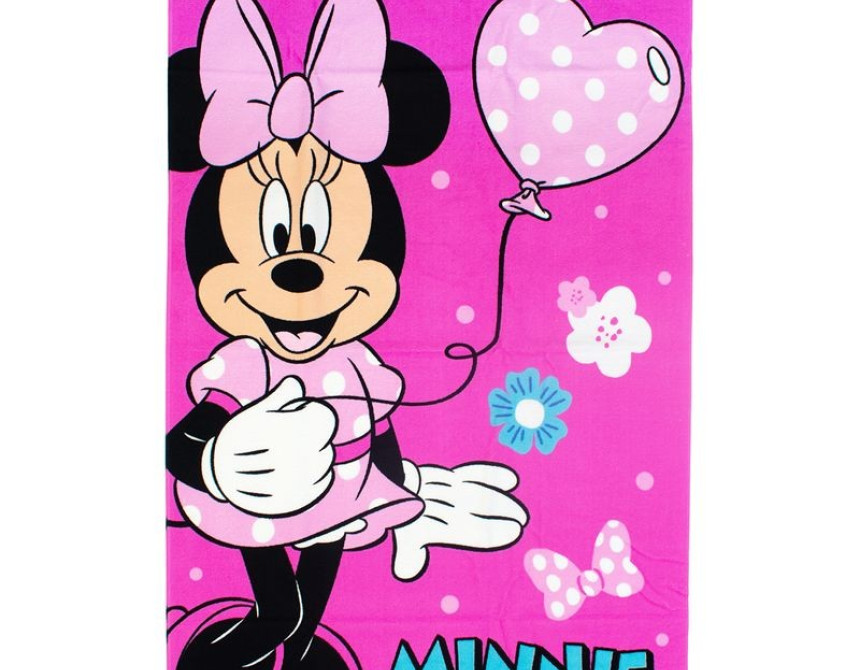 Πετσέτα Θαλάσσης Quick Dry Disney Home Minnie 335 70X140 Pink 100% Microfiber