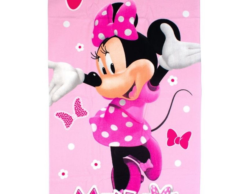 Πετσέτα Θαλάσσης Quick Dry Disney Home Minnie 542 70X140 Baby Pink 100% Microfiber