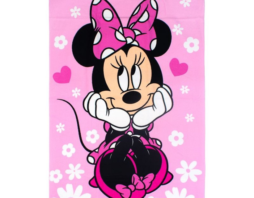 Πετσέτα Θαλάσσης Quick Dry Disney Home Minnie 543 70X140 Baby Pink 100% Microfiber