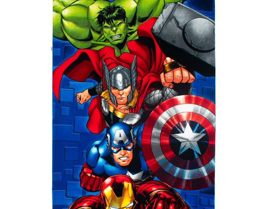 Πετσέτα Θαλάσσης Quick Dry Marvel Avengers 052 70X140 Blue 100% Microfiber