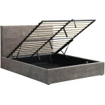 Επενδυμένο κρεβάτι Raziel-Kafe-160x200-Lift-Storage