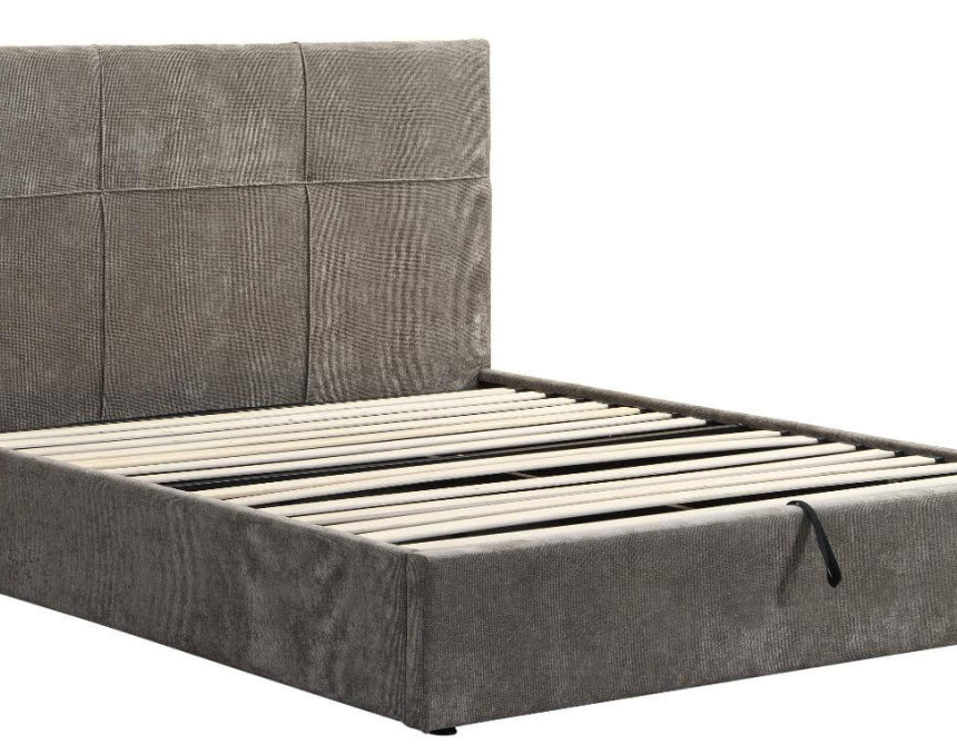 Επενδυμένο κρεβάτι Raziel-Kafe-160x200-Lift-Storage