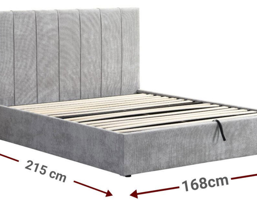 Επενδυμένο κρεβάτι Denzel-Gkri-160x200-Lift-Storage