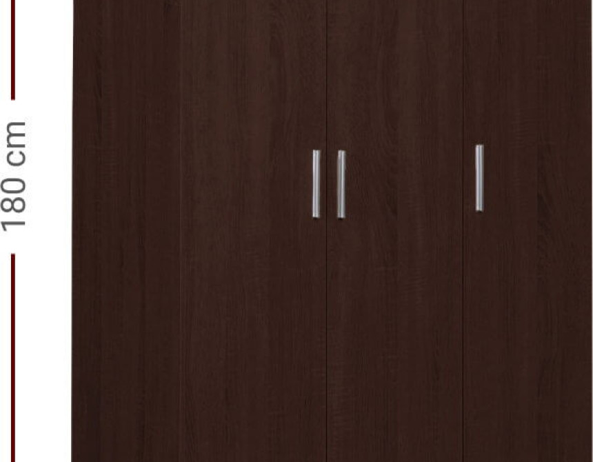 Ντουλάπα Wilson 3DS τρίφυλλη-Wenge