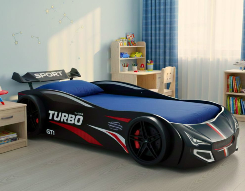 Κρεβάτι παιδικό Turbo plus-Μαύρο